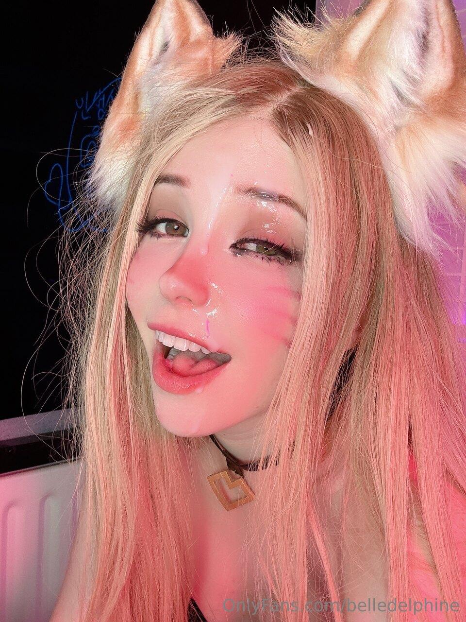 belle delphine cum facial ahri cosplay onlyfans set leaked