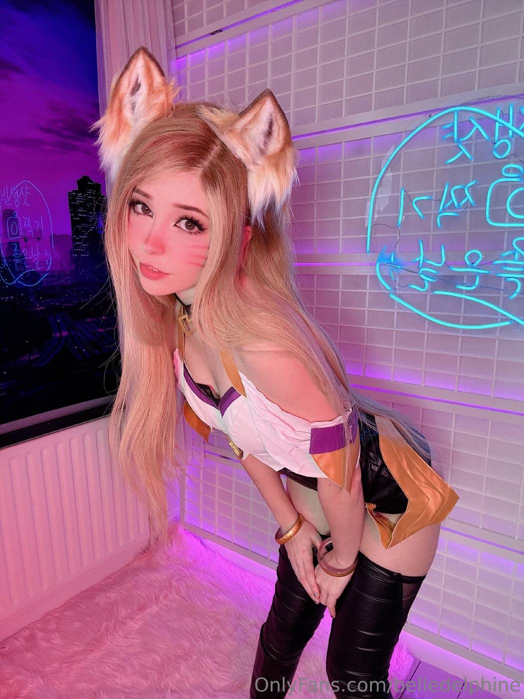 belle delphine sexy ahri cosplay onlyfans set leaked kjioac