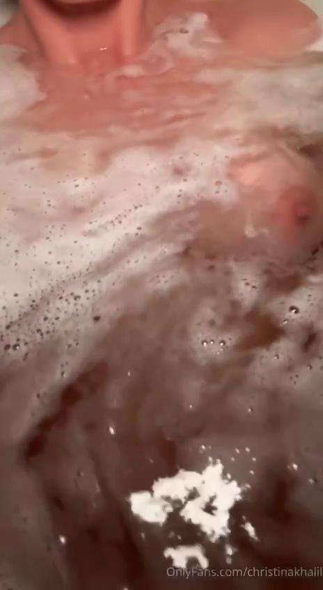 christina khalil nude bath nipple tease onlyfans video leaked gomhvl