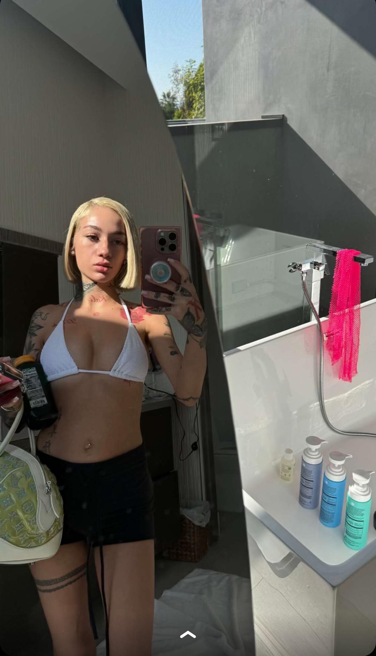 bhad bhabie sexy white bikini tease onlyfans set leaked uqcvrm