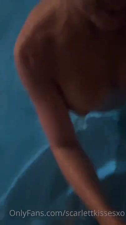 scarlettkissesxo outdoor pool blowjob onlyfans video leaked qqouvf influencers gonewild