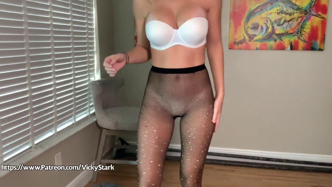 vicky stark holiday party panty hose try on video rmkiry influencersgonewild