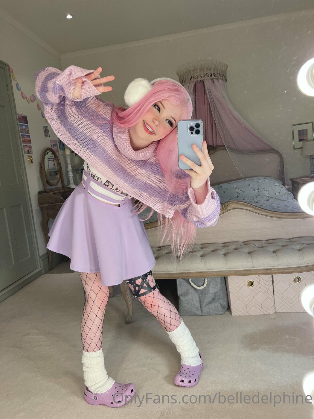 belle delphine purple crocs full onlyfans set leaked bdutut influencersgonewild