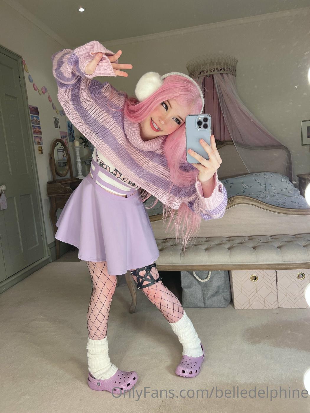 belle delphine purple crocs full onlyfans set leaked entkpo influencersgonewild