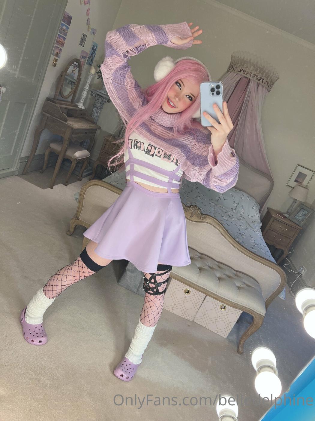 belle delphine purple crocs full onlyfans set leaked muignt influencersgonewild