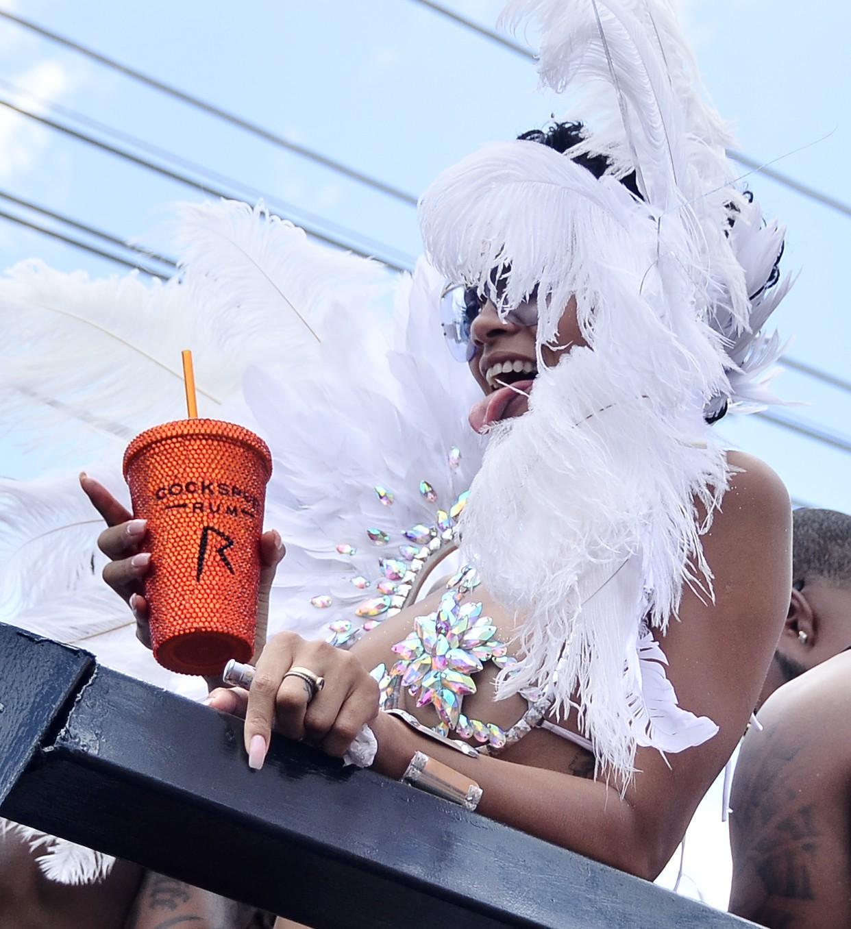 rihanna nip slip barbados festival photos leaked fudosq influencers gonewild