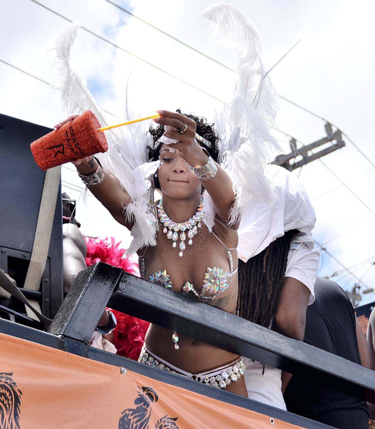 rihanna nip slip barbados festival photos leaked snqbzv influencers gonewild