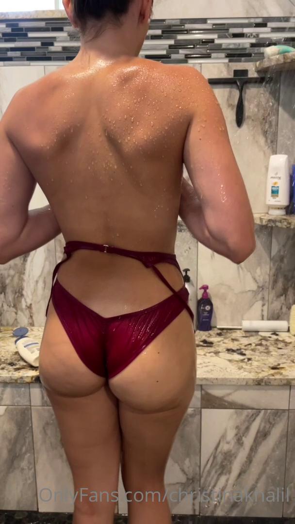 christina khalil shower bikini strip onlyfans video leaked ywkzma influencers gonewild