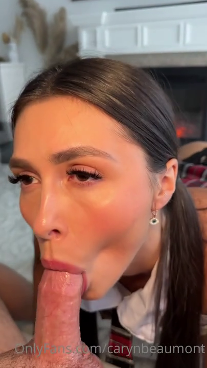 baddie schoolgirl caryn beaumont blows cock till it cum 10
