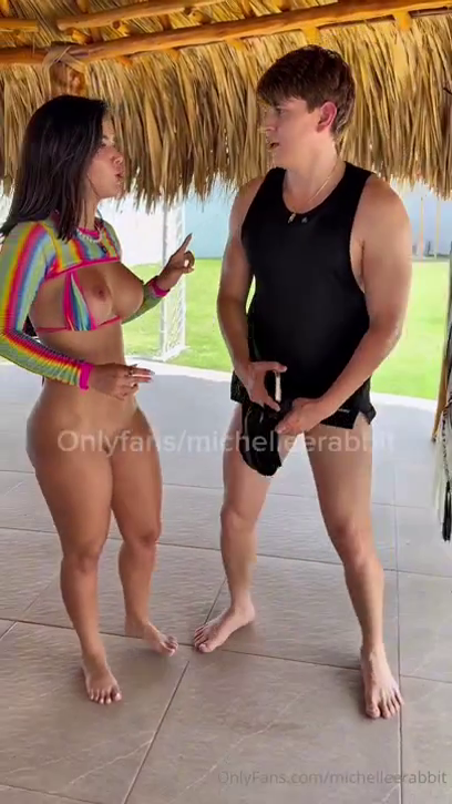 michelle rabbit caught masturbating by pool guy slammed hard 29