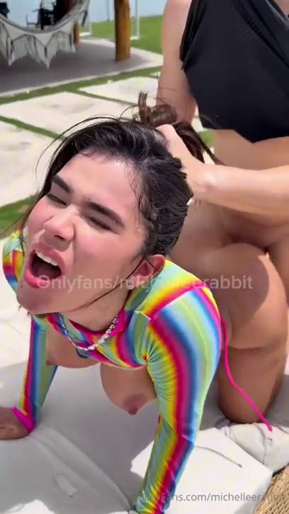 michelle rabbit caught masturbating by pool guy slammed hard 43